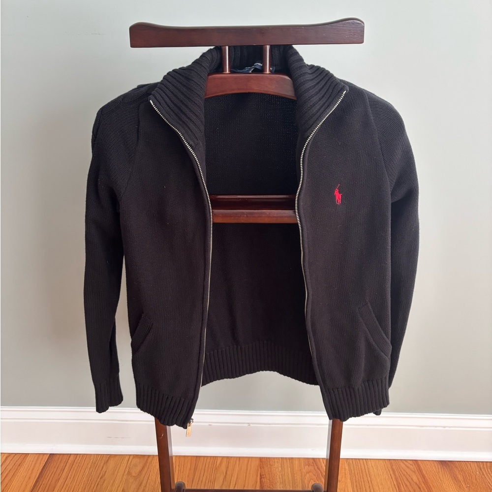 Polo by Ralph Lauren Black Cardigan Sweater